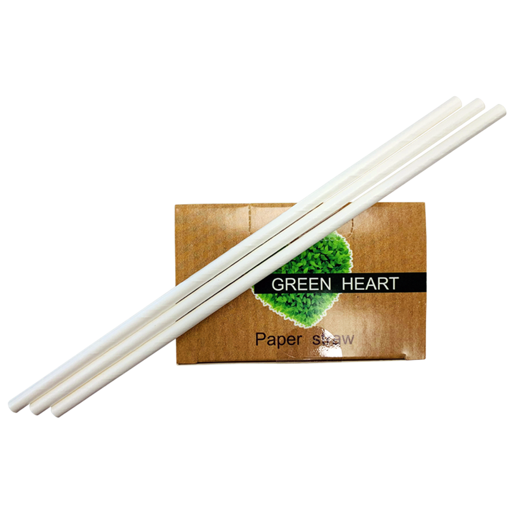 Picture of Paper Straw - White - 5 x 200mm (8") 200/Box