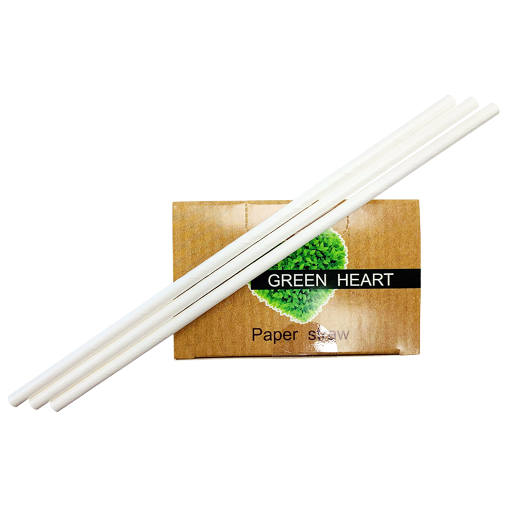 Picture of Paper Straw - White - 7 x 200mm (8") 200/Box