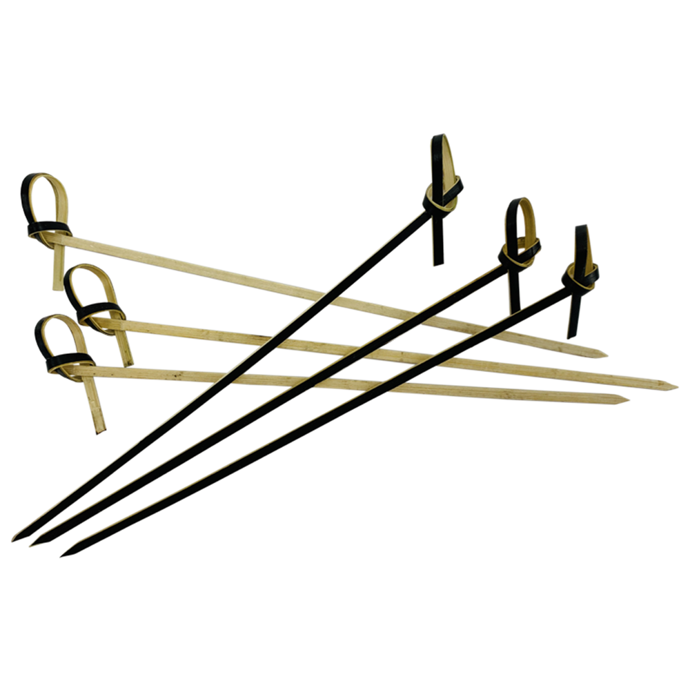 Picture of 3.5" Bamboo Knot Picks - 90mm - Black (100/Pack)