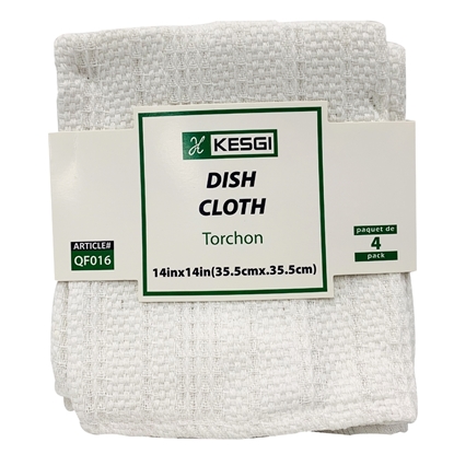 Picture of Dish Cloth White - 14" x 14" (4/pk)