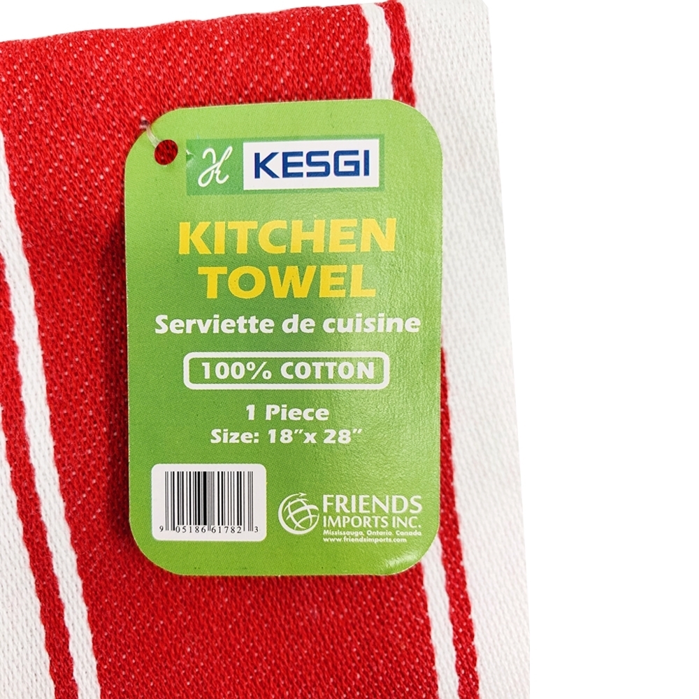 Picture of Kitchen Towel Red Stripe - 18 x 28"  (1/Pack)