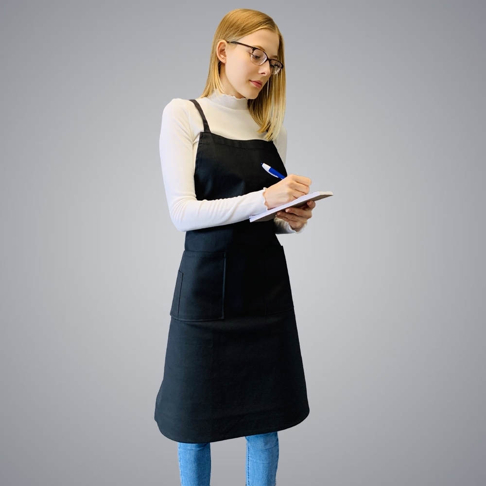 Picture of Full Body Apron with 3 Pockets - Black