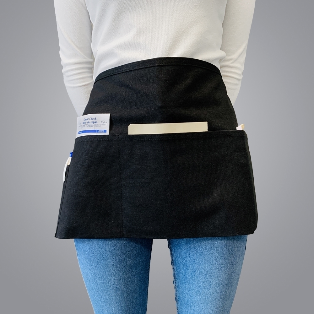 Picture of Waist Apron with 3 Pockets - Black