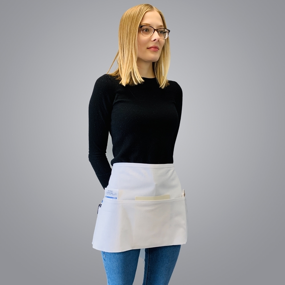 Picture of Waist Apron with 3 Pockets - White