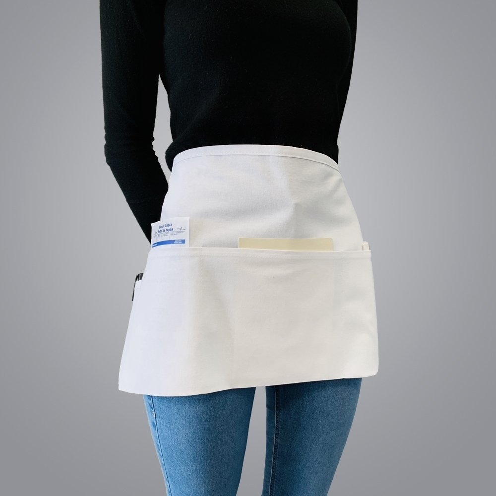 Picture of Waist Apron with 3 Pockets - White