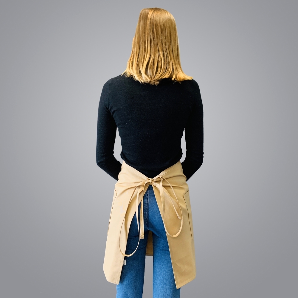 Picture of Half Body Apron with 2 Pockets -  Beige